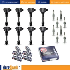 8 Ignition Coil & 8 NGK Iridium Spark Plug for 2004 Nissan Pathfinder Armada 5.6