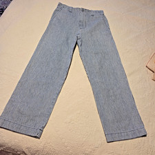 Vintage Style Railroad Stripe Pants Unisex Size 8 by Blu Pony Vintage Costume