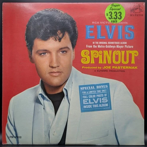 SEALED, Elvis Presley - Spinout LPM-3702, Mono, Bonus Photo, Sticker, US, 1966