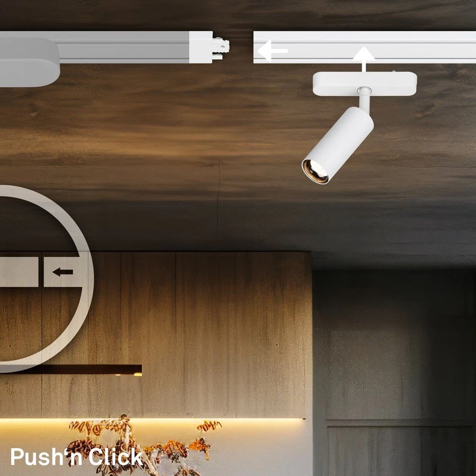 Luxtrail Schienensystem Erweiterungsset 2x LED Spots Schwenkbar Erweiterbar 1m - Bild 4 von 4