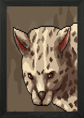 Pixel Art Wilde Katze Gerahmtes Wandbild Poster Leinwanddruck Bild