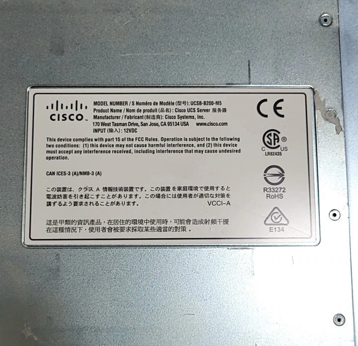 Cisco UCSB-B200-M5 V06 Server 2*INTEL XEON GOLD 5115 16GB SEE NOTES - Image 2 of 4