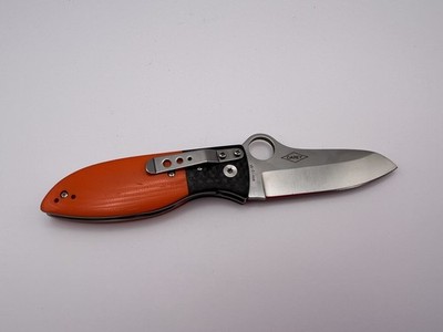 Spyderco Firefly G-10 Plain Edge Knife - Orange for sale online | eBay