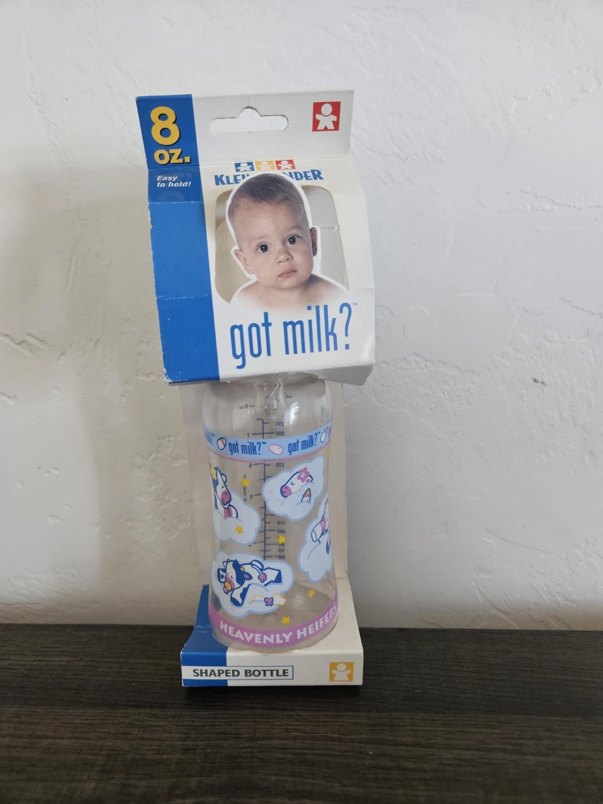New Rare Vintage Kleine Kinder Got Milk Cow Baby Bottle 8 oz