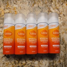 5 Lume Whole Body Deodorant Sprays Clean Tangerine Travel Size 1 oz