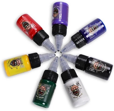 HAWINK 7-Color Tattoo Ink Set 0.5Oz (15Ml) - Professional Tattoo Supply
