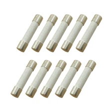 (Pack of 10) 15 Amp Slow-Blow Time Delay Fuse Ceramic 6X30Mm