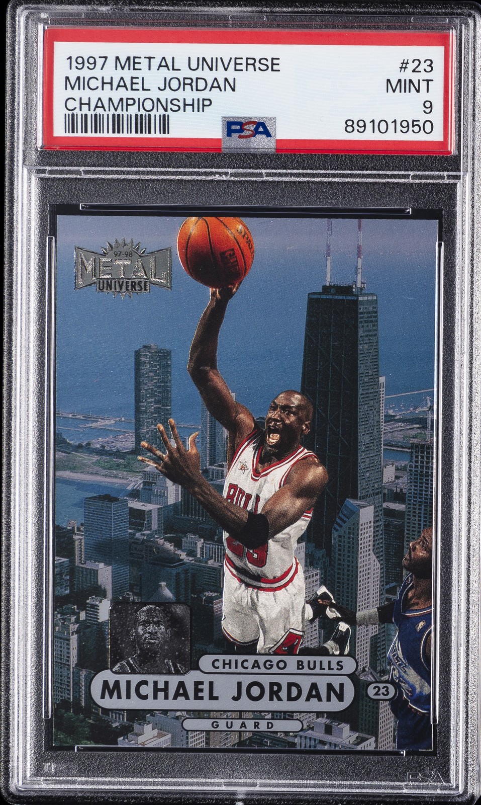 1997 METAL UNIVERSE CHAMP #23 MICHAEL JORDAN PSA 9