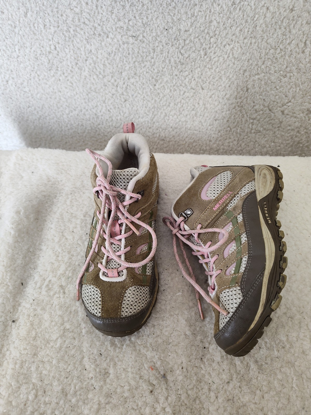 Merrell Chameleon 4 stivali da ragazza 3 marroni rosa scamosciati scarpe da trekking oudoor