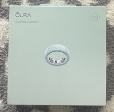 OURA Ring GEN 4 Ceramic Tide Smart Ring Size 10 - New/Sealed 