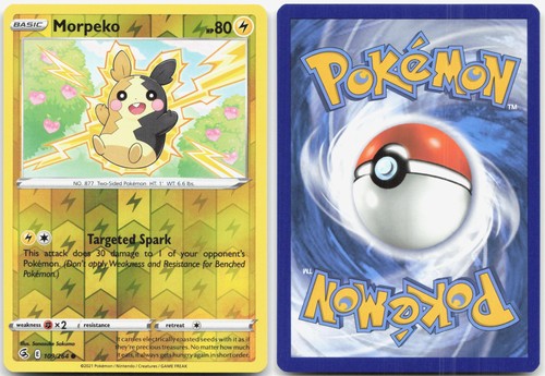 MORPEKO 109/264 Fusion Strike Pokemon Reverse Holo Common Near Mint - Picture 3 of 4