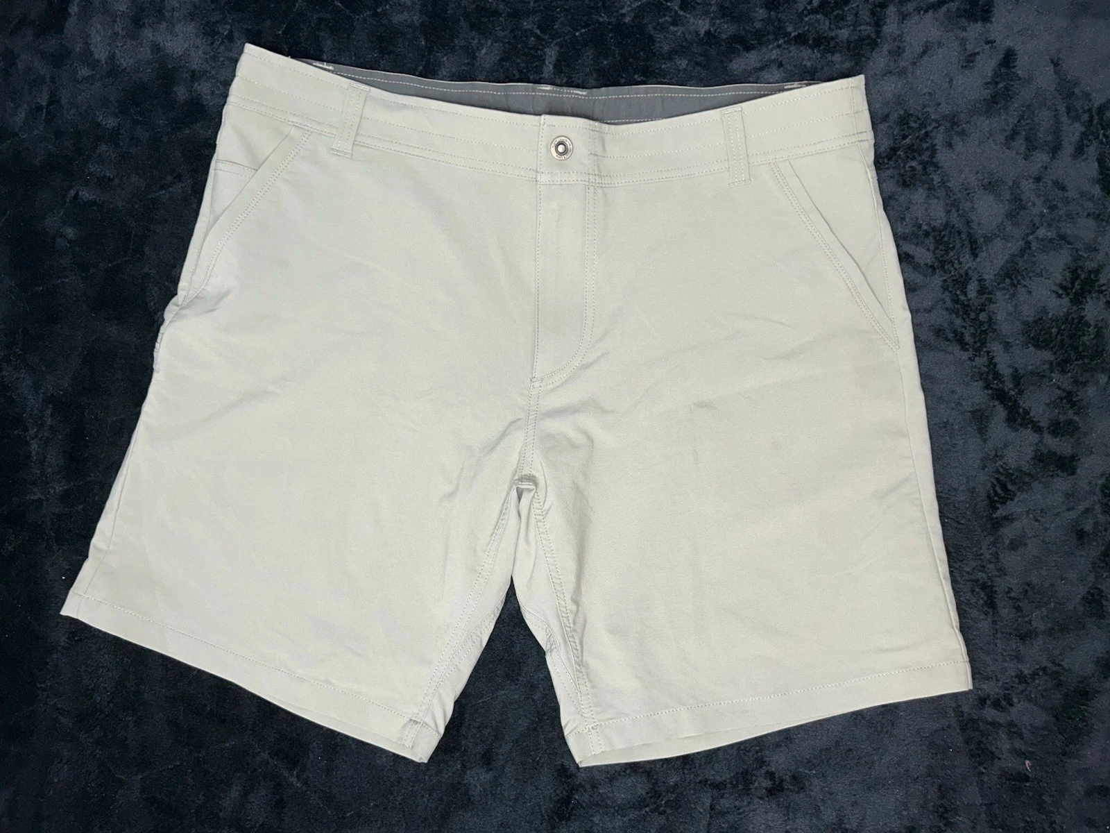 Kuhl Hiking String Shorts Men Size 40 Tan Khaki Performance Stretch 8 Inseam