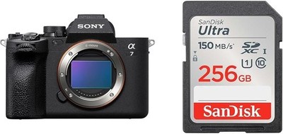 Sony α7IV Mirrorless Camera Body Black + SanDisk 256GB SD Card