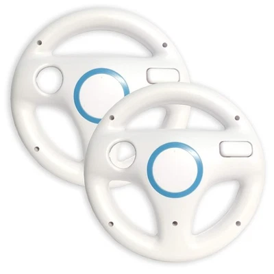 2Pcs Racing Steering Wheel for Wii Remote Game Controller Mario Kart Game