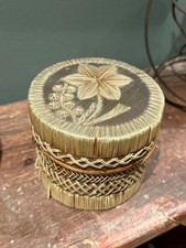 Antique Mi'kmaq Birch Bark Quill Box – Late 1800s – Floral Design