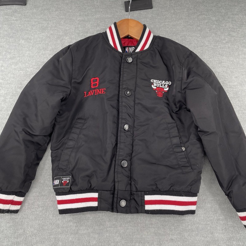 Chicago Bulls Bomber Jacket Boys Size 7/8 Years Zach Lavine NBA Basketball