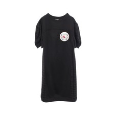 【Dress】CHANEL Sequin Applique Short-Sleeve Dress Viscose Black From Japan USED