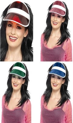 Smiffys 80s Sun Visor, Red