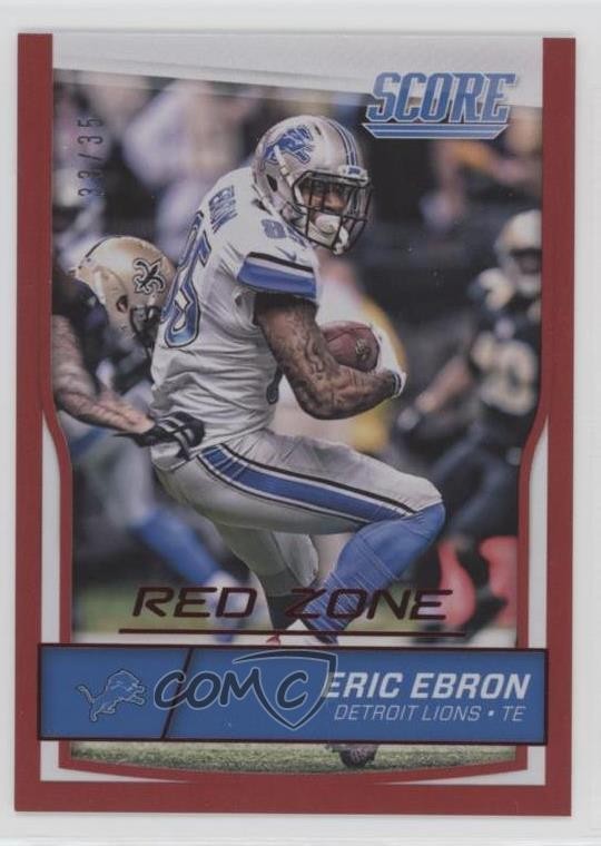 2016 Score Jumbo Red Zone 33/35 Eric Ebron #114 o2h