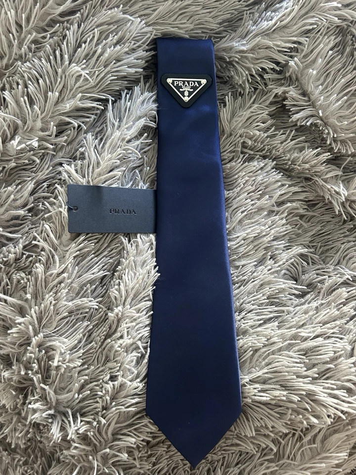 New Prada Anagram Tie  Blue - Imagen 3 de 4