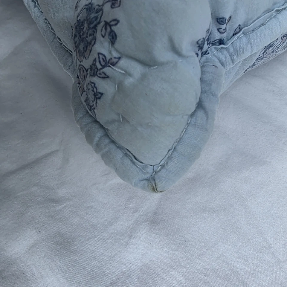 Просто потертый шик синий Даша лоскутное одеяло бросить подушку - Изображение 2 из 4