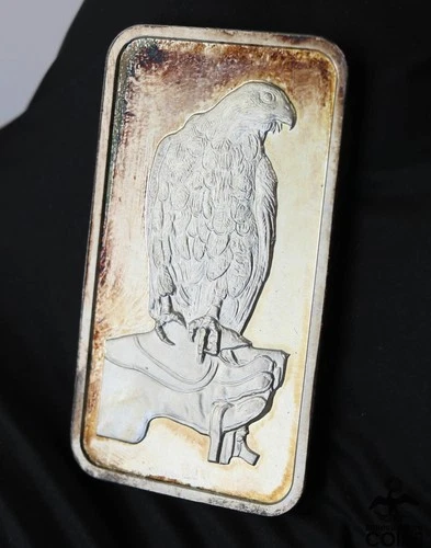 Vintage FALCON PAMP SUISSE .999 Fine Silver 1oz Art Bar