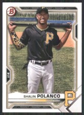 2021 Bowman Draft #BD-176 Shalin Polanco Pittsburgh Pirates 50573