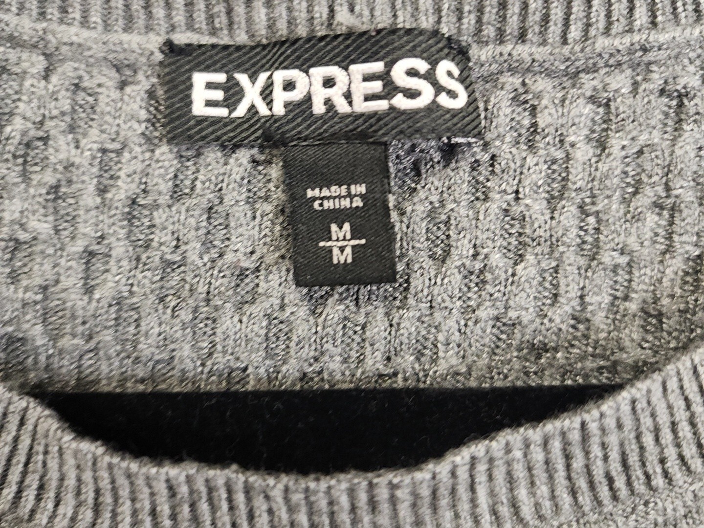 Express Women's Medium Gray Pullover Long Sleeve … - image 6