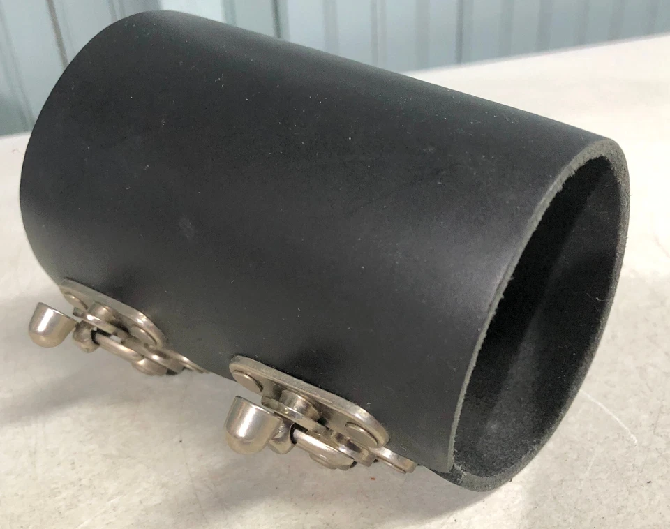 Black Leather Goth Rocker Ren-Fest Forearm Archery Brace Handmade Large Mens - Image 4 of 4