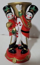 PARTYLITE Toy Soldier Christmas Taper Candle Holder 6" Tall Nutcracker