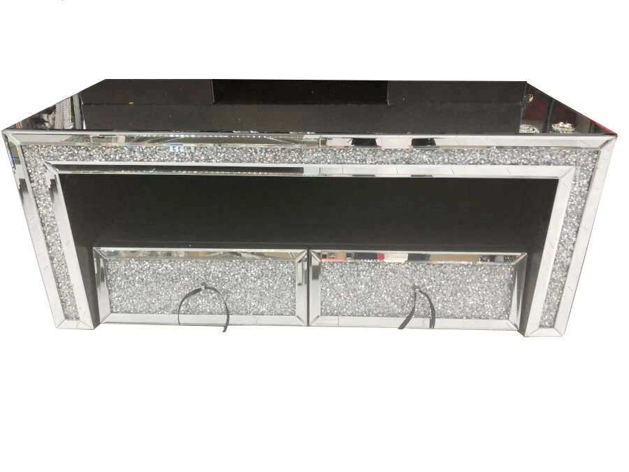 White crushed diamond tv unit deals