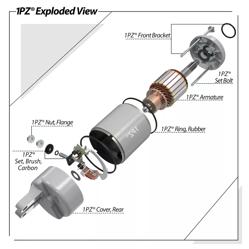 Starter Motor For OEM 31200-HM7-A41 Honda Foreman Rubicon 500 FourTrax 400 ATV - Image 2 of 4