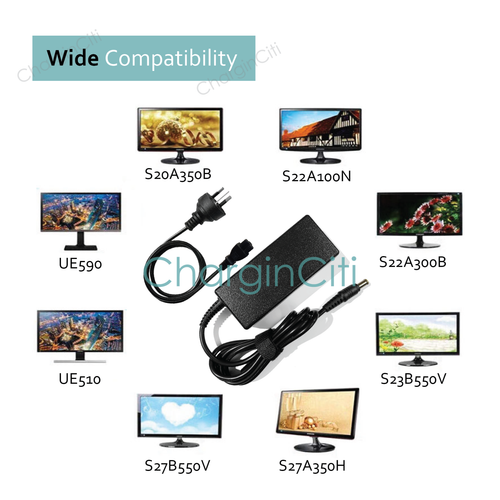 14V Power Supply Adapter Samsung Monitor S24E510C LS24E390HL S22b530 S24C300HL - Picture 5 of 7