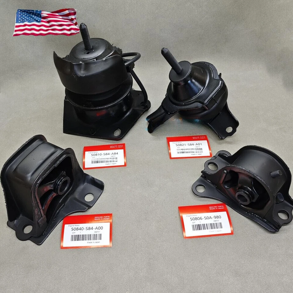 New 4PCS Engine & Trans Motor Mounts For 98-02 Honda Accord 2.3L I4 Auto Trans Foto 3 de 4