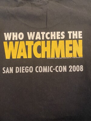Watchmen T Shirt Movie Promo 2008 San Diego Comic Con Black DC