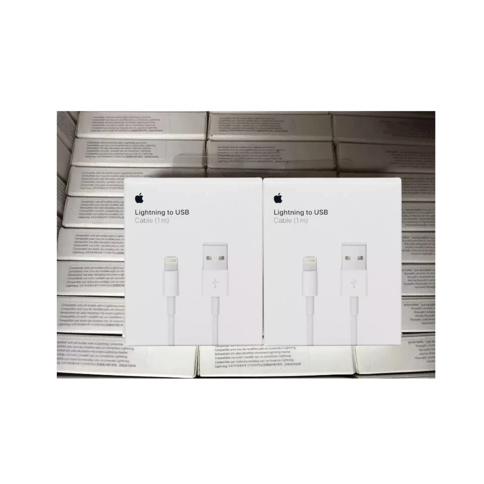 Genuine apple 1M Lightning USB Charger Cable For iPhone 14, 13, 12, 11, X, 8 7 6 - Image 3 of 3