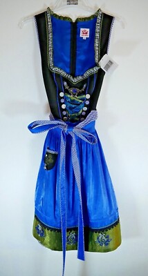 50 cm Dirndl schwarz/blau von Spieth & Wensky Gr. 38