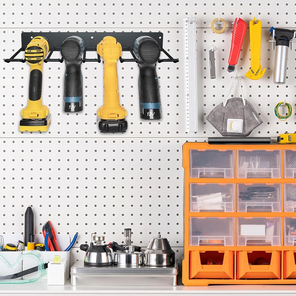 1-4 Layer Power Tool Organizer Wall Mounted Power Tool Rack Drill Storage Racks - Image 4 of 4