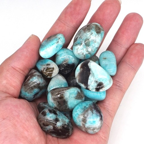 200g Natural Gemstone Russia Amazonite Bulk Tumbled Crystal Healing Mineral - Picture 5 of 5