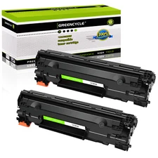 GREENCYCLE 2PK CF283A 83A BK Toner Cartridge Fits for HP LaserJet Pro MFP M127fw
