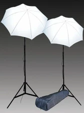 PHOTO STUDIO VIDEO LIGHT LIGHTING UMBRELLA KIT CASE