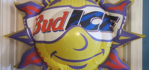 Vintage Bud Ice Budweiser Bier aufblasbar Blow Up Sonne 32" x 32" x 8" - Bild 2 von 4