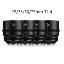 SGimage 25mm 35mm 50mm 75mm T1.4 Large Aperture Cine Lens for Sony E L-Mount