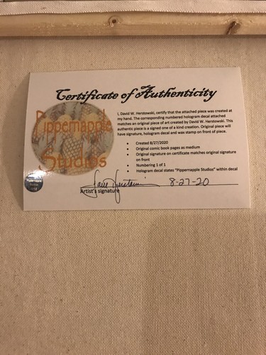 Pippernapple Studios Original 1/1 Batman Power Company #15 Gotham With COA - Picture 9 of 10