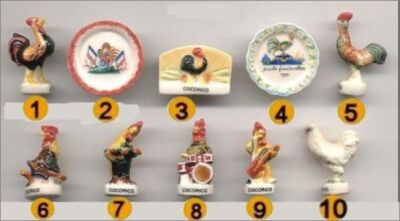 2000 COCORICO LE COQ PLATE FEVE PORCELAIN 3D to choose from