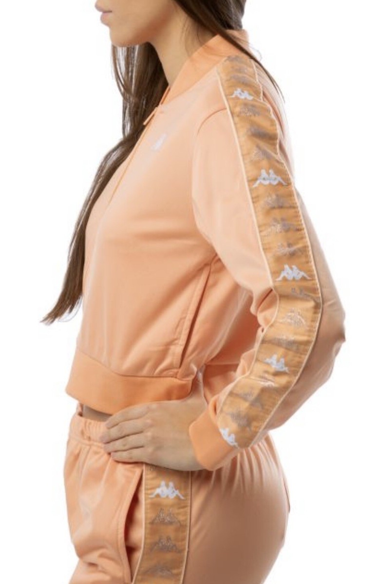 Kappa Women 222 Banda Osbar Track Cropped Jacket Peach White