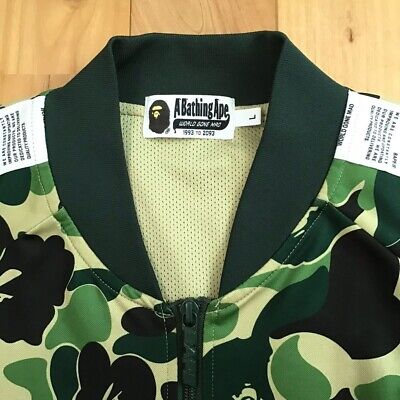 BAPE JERSEY track jacket ABC camo green A Bathing Ape Size L BAPE JERSEY track jacket ABC camo green A Bathing Ape Size L