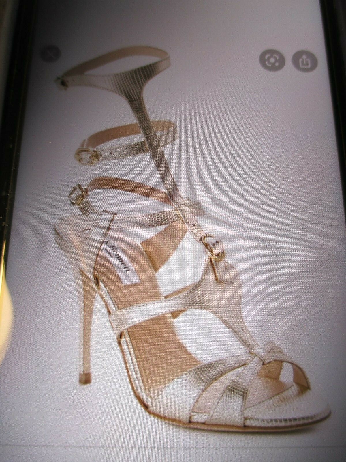 L.K. Bennett Angie Gladiator Strappy Heels Size 39  Light Gold image 10