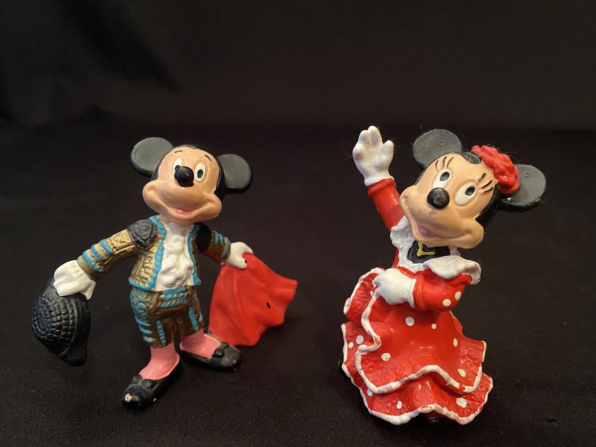 Vtg Bullyland Minnie & Mickey Mouse Spanish Matador & Flamenco