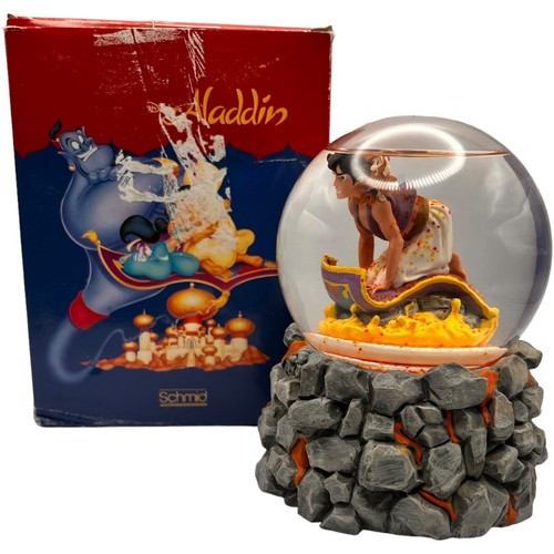 Globo de nieve musical Schmid Disney Aladdin Arabian Nights bola de agua de colección VER VIDEO - Imagen 13 de 16